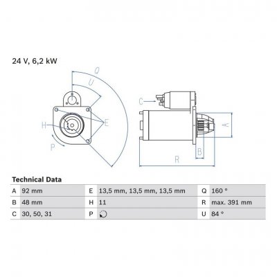 BOSCH D&eacute;marreur 0 986 017 320 