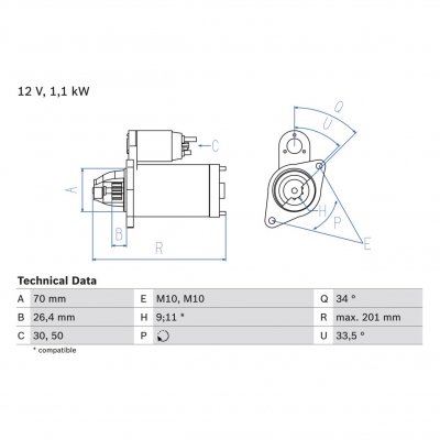 BOSCH D&eacute;marreur 0.986.020.350 