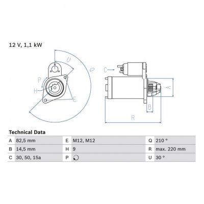 BOSCH D&eacute;marreur  0 986 016 330