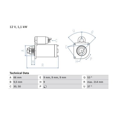 BOSCH Demarreur  0 986 017 770 (X1)