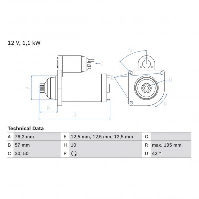 BOSCH D&eacute;marreur  0 986 020 330