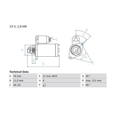 BOSCH Demarreur  0 986 020 571 (X1)