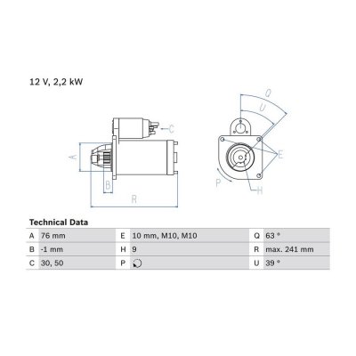 BOSCH Demarreur  0 986 021 620 (X1)