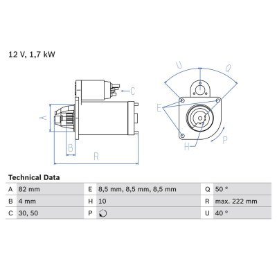 BOSCH Demarreur  0 986 022 061 (X1)