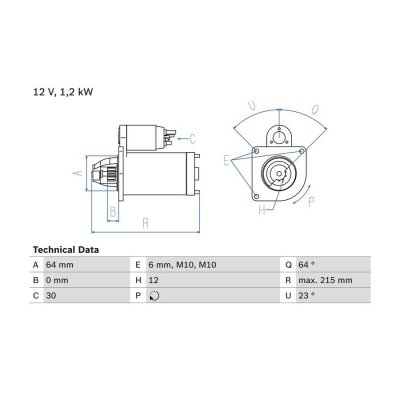 BOSCH Demarreur  0 986 025 180 (X1)