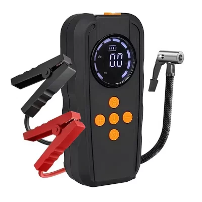 AVIZAR D&eacute;marreur de Batterie Auto avec Compresseur d'Air et Lampe LED 6000mAh 14.8V  Noir