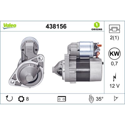 VALEO D&eacute;marreur NEW ORIGINAL PART 438156 