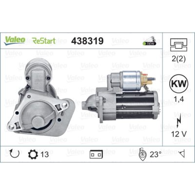 VALEO D&eacute;marreur NEW STOP&START ORIGINAL PART, 12 V , par ex. pour Dacia, Renault, Nissan