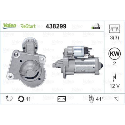VALEO D&eacute;marreur NEW STOP&START ORIGINAL PART, 12 V , par ex. pour Ford
