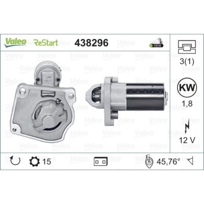 VALEO D&eacute;marreur NEW STOP&START ORIGINAL PART 438296 