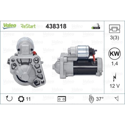 VALEO D&eacute;marreur NEW STOP&START ORIGINAL PART 438318 