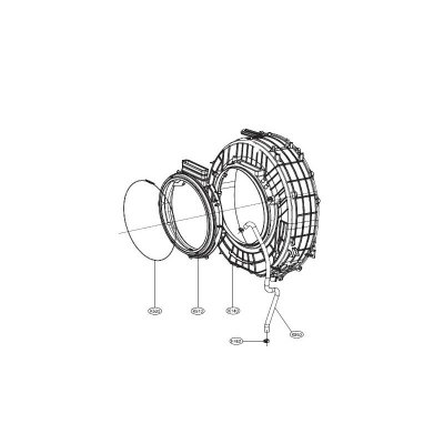 LG Demi Cuve Avant Rep K140 Pour Lave Linge  - Mck57515113