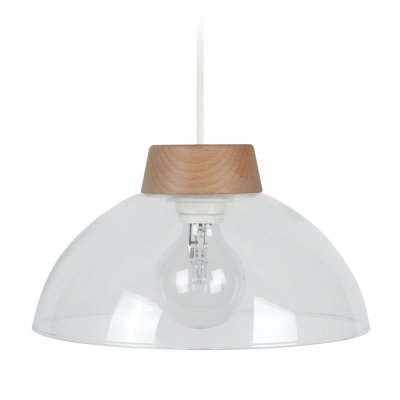 TOSEL Demi-shere suspension verre 30x30x90 cm transparent