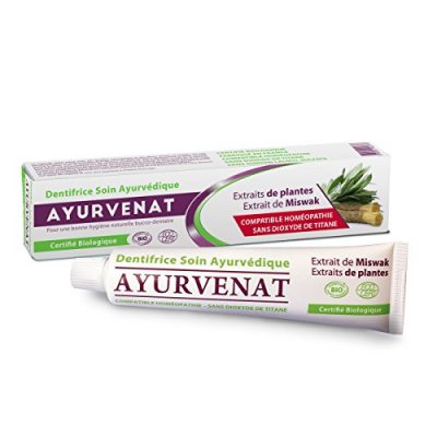 AYURVENAT Dentifrice &agrave; l'extrait de plante de Miswak Meswak Oleanat