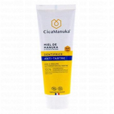 CICAMANUKA Dentifrice Anti Tartre Miel de Manuka IAA15+ 75ml Cica Manuka
