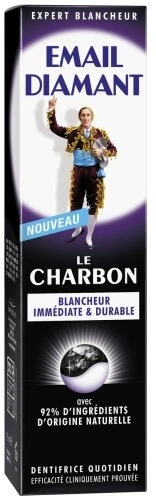 EMAIL DIAMANT Dentifrice Blancheur Le Charbon  - Le Tube De 75 Ml