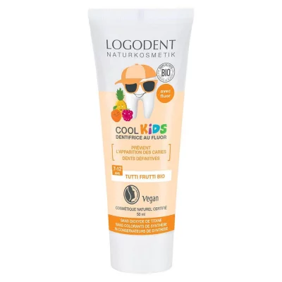 LOGONA Dentifrice Cool Kids tutti frutti 7 &agrave; 12 ans avec fluor 