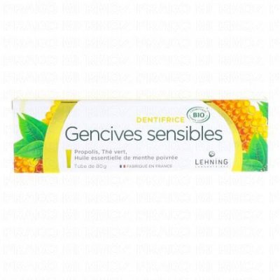 LEHNING Dentifrice gencives sensibles Bio 80g 