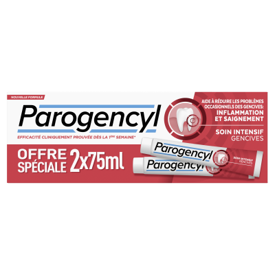 PAROGENCYL Dentifrice Soin Intensif Gencive  - Le Lot De 2x75ml