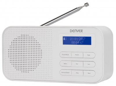 DENVER  DAB-42 - Radio portative DAB - 1 Watt - blanc