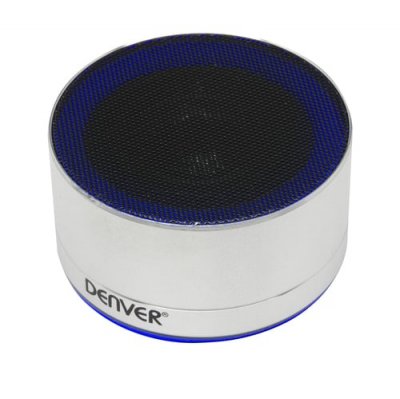 DENVER  Electronics BTS-32 Haut-Parleur Bluetooth Argent&eacute;