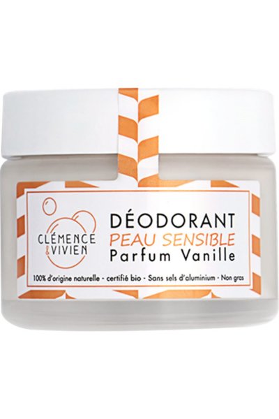 CLEMENCE ET VIVIEN D&eacute;odorant 100% naturel Peau sensible Vanille - Cl&eacute;mence & Vivien