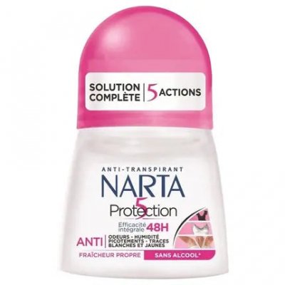 NARTA D&eacute;odorant 48h Protection 5-en-1  - Le Roll-on De 50ml