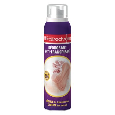 MERCUROCHROME Deodorant Anti-transpirant Pieds 150ml 