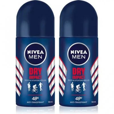 NIVEA D&eacute;odorant Bille Dry Impact Plus  Men - Le Roll-on De 50 Ml