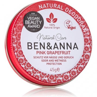 BEN & ANNA D&eacute;odorant Bio Cr&egrave;me - Pamplemousse Rose - 