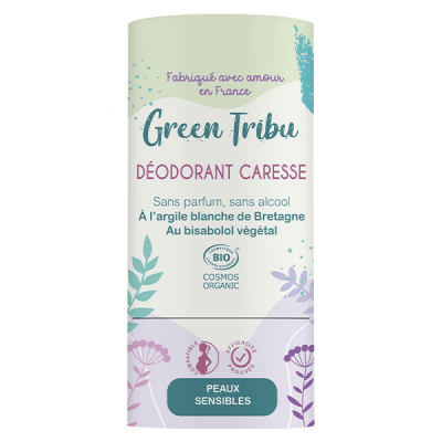 GREEN TRIBU D&eacute;odorant Caresse Pour Peaux Sensibles  - Le Stick De 50g