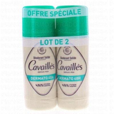 ROGE CAVAILLES D&eacute;odorant Dermato  - Le Lot De 2 Rolls-on De 40ml