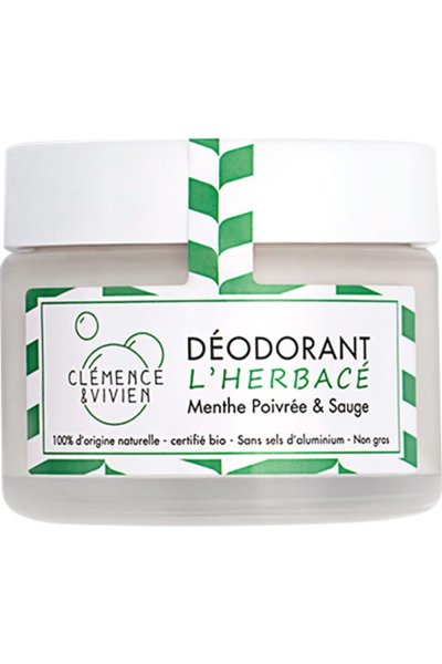 CLEMENCE ET VIVIEN Deodorant l'Herbace Menthe poivree et Sauge - 50 g