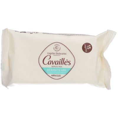 CAVAILLES D&eacute;odorant Lingettes 48h Roge  - Le Sachet De 15 Lingettes
