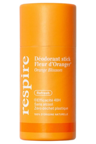 RESPIRE D&eacute;odorant naturel solide en stick Fleur d&acute;Oranger - 