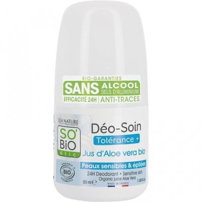 SO BIO ETIC Deodorant peaux sensibles peaux epilees - Aloe Vera - 50 ml