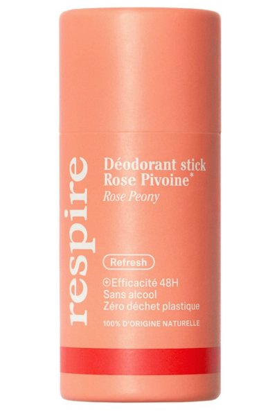 RESPIRE D&eacute;odorant Solide Certifi&eacute; Bio efficace 48h Rose Pivoine