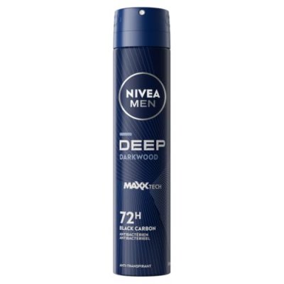 NIVEA D&eacute;odorant Spray Homme Anti-transpirant 72h Deep  Men - Le Spray De 200ml