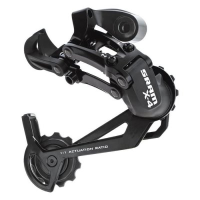 SRAM D&eacute;railleur Arri&egrave;re 7/8 vitesses  X4 - Noir} - Long Cage}, Noir}