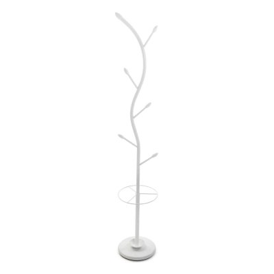 Derby Porte-Manteau V&ecirc;tements Style Minimaliste, 185x30x30cm - Blanc - Versa