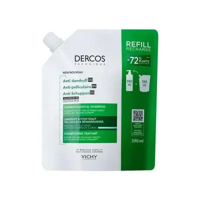 VICHY Dercos Antipelliculaire DS Shampooing Eco-recharge 500ml