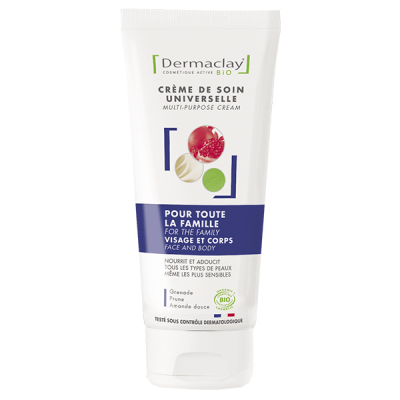 DERMACLAY  Cr&egrave;me de Soin Universelle 100 ml - Nourrit et Adoucit