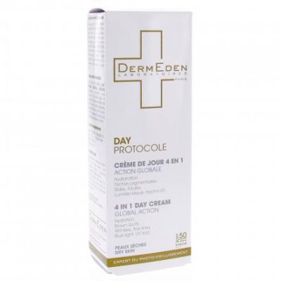 DERMEDEN  Day protocole Cr&egrave;me anti-&acirc;ge SPF 50 tube 50 ml