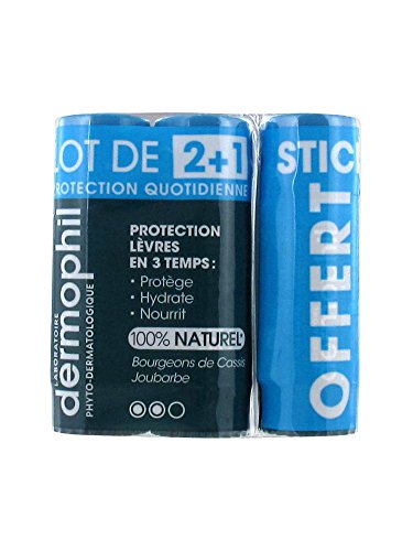 DERMOPHIL  Indien Protection Quotidienne L&egrave;vres Lot de 3 x 4 g