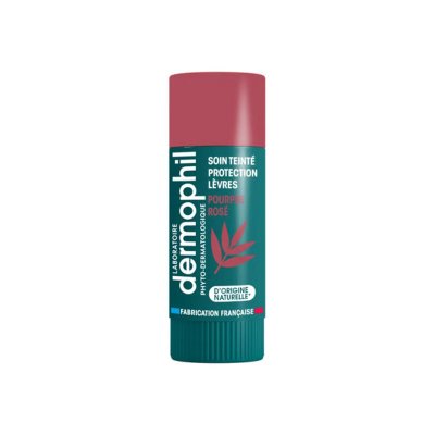 DERMOPHIL  Stick soin teint&eacute;protection des l&egrave;vres Pourpre ros&eacute;4g
