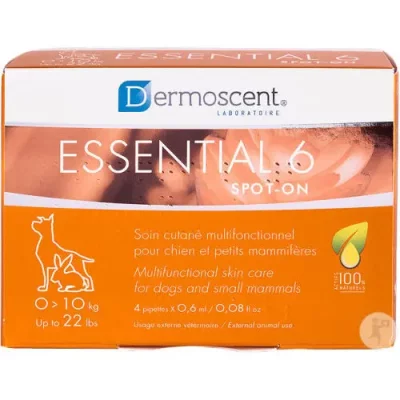 DERMOSCENT  Essential 6 Spot-On Chien (0 - 10 kg) 3 x 4 pipettes