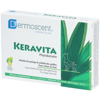 DERMOSCENT  Keravita comprim&eacute;s pour chien et chat 3 x 30 comprim&eacute;s