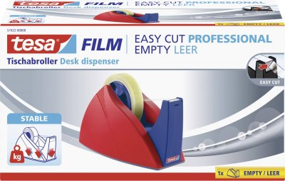TESA D&eacute;rouleur de bureau Easy Cut  57422-00000-03 rouge, bleu