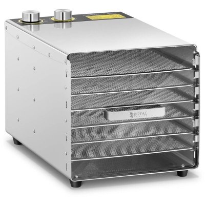 ROYAL CATERING D&eacute;shydrateur Alimentaire 6 &Eacute;tages S&eacute;choir Pour L&eacute;gumes Fruits Jerky Inox 500w