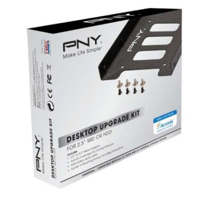 PNY Desktop upgrade kit 2.5 ssd hdd sataiii data cable mini dvd acronis
